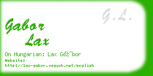 gabor lax business card